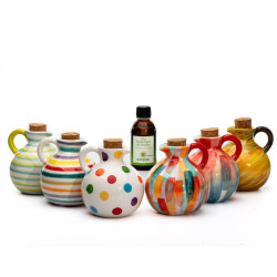 Oliera bomboniera Cuorematto in ceramica con olio d'oliva 2