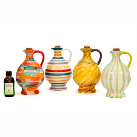 Oliera bomboniera Cuorematto in ceramica con olio d'oliva