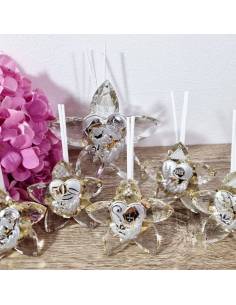 Bomboniere cristallo sacre placca in argento profumatore per ogni evento