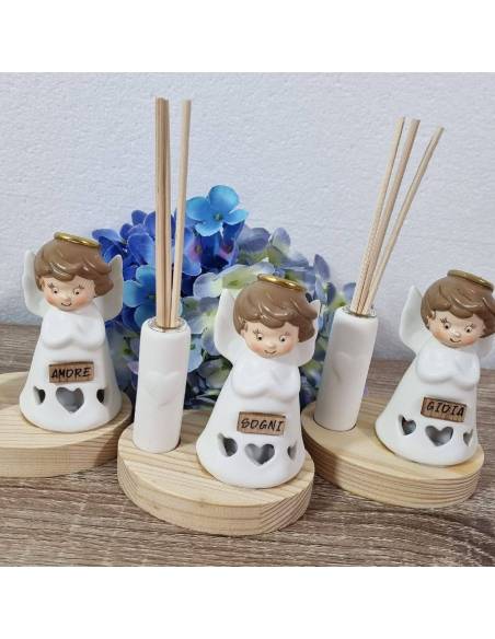 Bomboniera profumatore angeli frasi sogni gioia amore