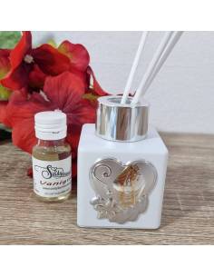 Bomboniere Cresima profumatore cuore argento