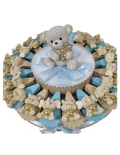 Torta bomboniera animaletti peluche bambino magnete