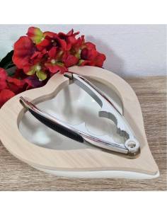 Bomboniere matrimonio schiaccianoci contenitore porcellana bianca e bambù