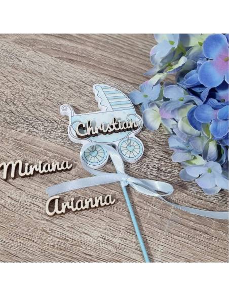 Segnaposto Battesimo maschietto carrozzina celeste| Sindy Bomboniere