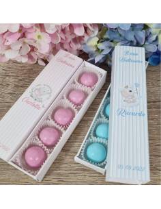 Bomboniere Teddy rosa vassoio per confettata nascita bimba 2