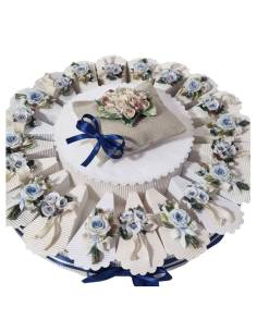 Torta bomboniera Comunione Fiori in capodimonte confetti inclusi
