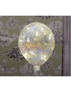 Bomboniere palloncino da appendere in vetro lavorato luci led