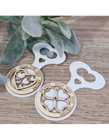Bomboniere utili matrimonio apribottiglie cuori e quadrifoglio