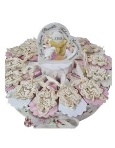 Torta Bomboniera Comunione quadrifoglio pendente per bimba