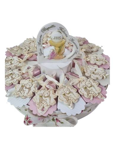Torta Bomboniera Comunione quadrifoglio pendente per bimba