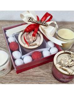 Idee bomboniere cresima candela Yankee con tappo