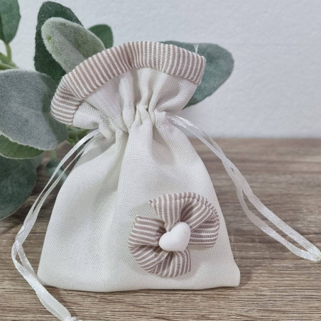 Bomboniera originale per Comunione sacchettino cuoricino