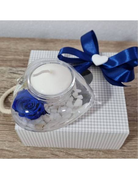 Bomboniere Comunione portacandela cuore in vetro