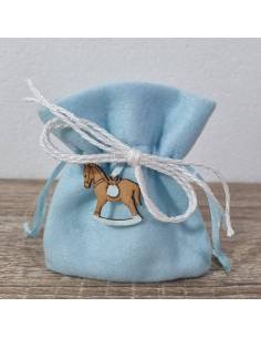 Sacchetti confetti battesimo gessetti cavalluccio bambino