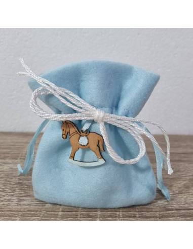 Sacchetti confetti battesimo gessetti cavalluccio bambino