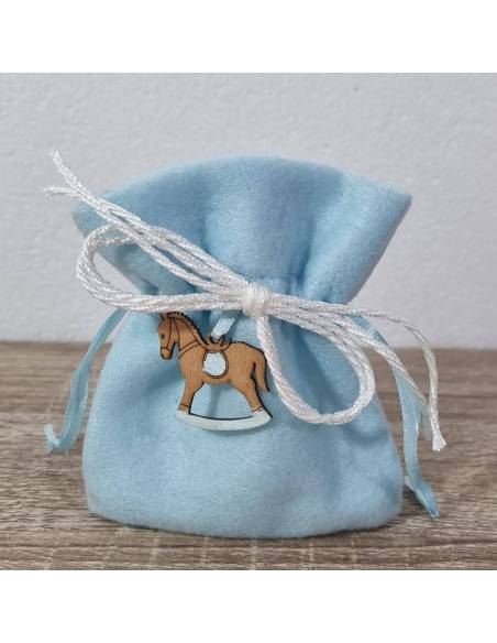 Sacchetti confetti battesimo gessetti cavalluccio bambino