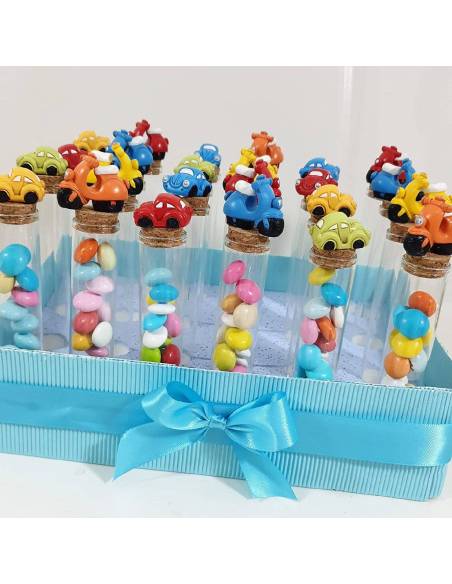 Portaconfetti in vetro bomboniere Comunione vespa auto