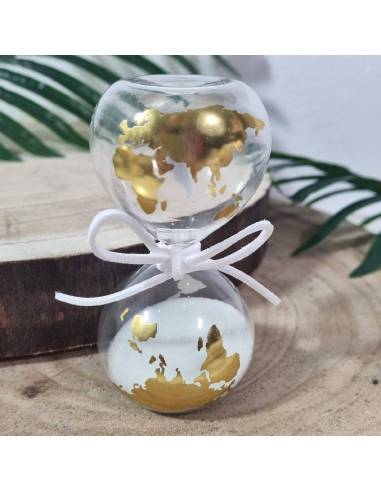 Bomboniere clessidra mondo dorato