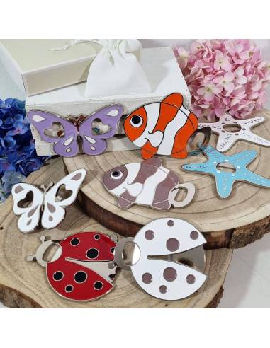 Bomboniere matrimonio utili apribottiglie magnete acciaio