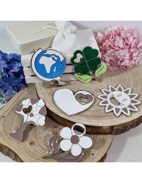 Bomboniere matrimonio utili apribottiglie calamita acciaio