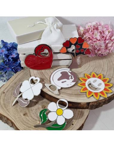 Bomboniere matrimonio utili apribottiglia calamita acciaio