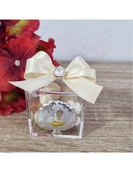 Bomboniere cresima argento albero della vita scatoline plexiglass
