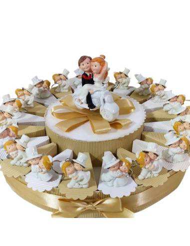 Torta bomboniere matrimonio sposi portachiavi simpatici