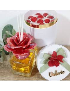 Profumatori bomboniere rosa in porcellana confezione originale