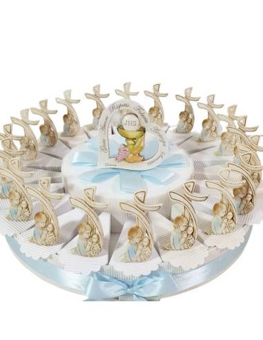 Torta bomboniere Comunione maschio tau statuetta 3D