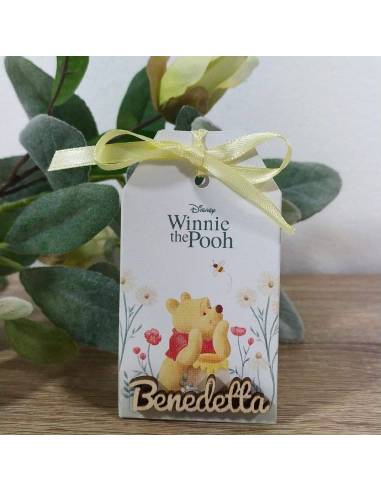 Portaconfetti nascita Winnie the pooh personalizzati nome in legno