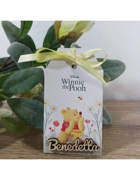 Portaconfetti nascita Winnie the pooh personalizzati nome in legno