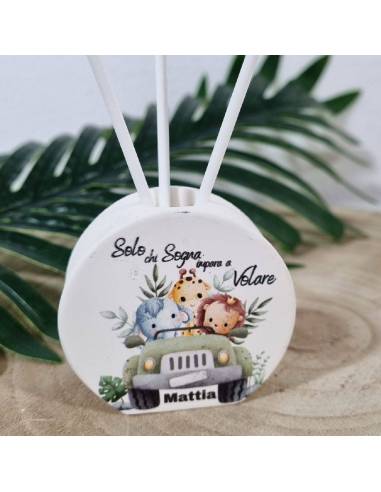 Bomboniere Profumatore savana personalizzate nome bimbo