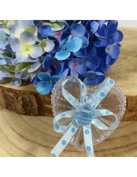 Bomboniere battesimo maschio scatole portaconfetti cuore