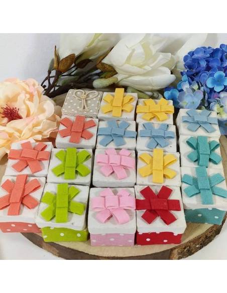 Scatoline portaconfetti colorate a pois miste per ogni evento