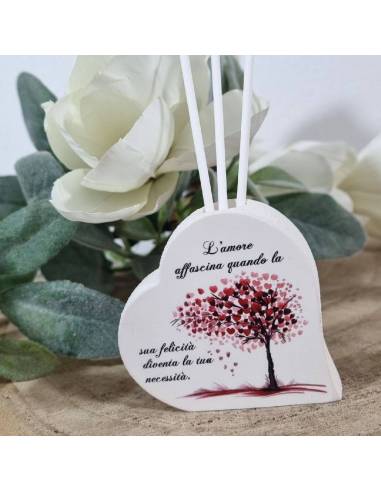 Bomboniere profumatore matrimonio albero della vita cuoricini