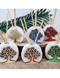 Profumatore a forma di albero della vita stilizzato in diversi colori ideali per ogni evento