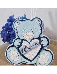 Orsetto profumatore bomboniere Battesimo bimbo