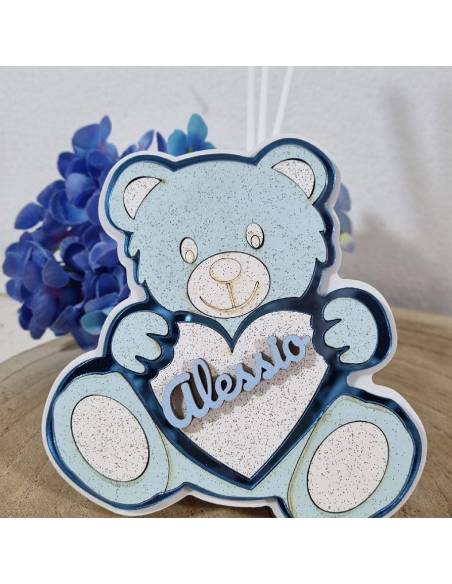 Orsetto profumatore bomboniere Battesimo bimbo