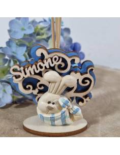 Bomboniere Battesimo portaconfetti per bimbo con coniglietto