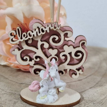 Profumatore bomboniere Battesimo unicorno bambina
