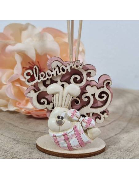 Bomboniere Battesimo bimba profumatore animaletti