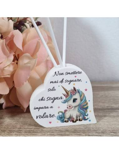 Bomboniere Battesimo profumatori unicorno cuore