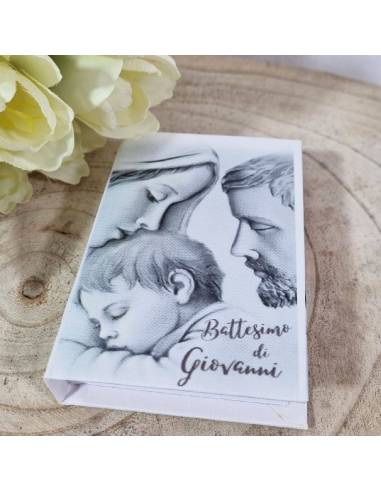 Bomboniere Battesimo Vangelo Sacra Famiglia personalizzato