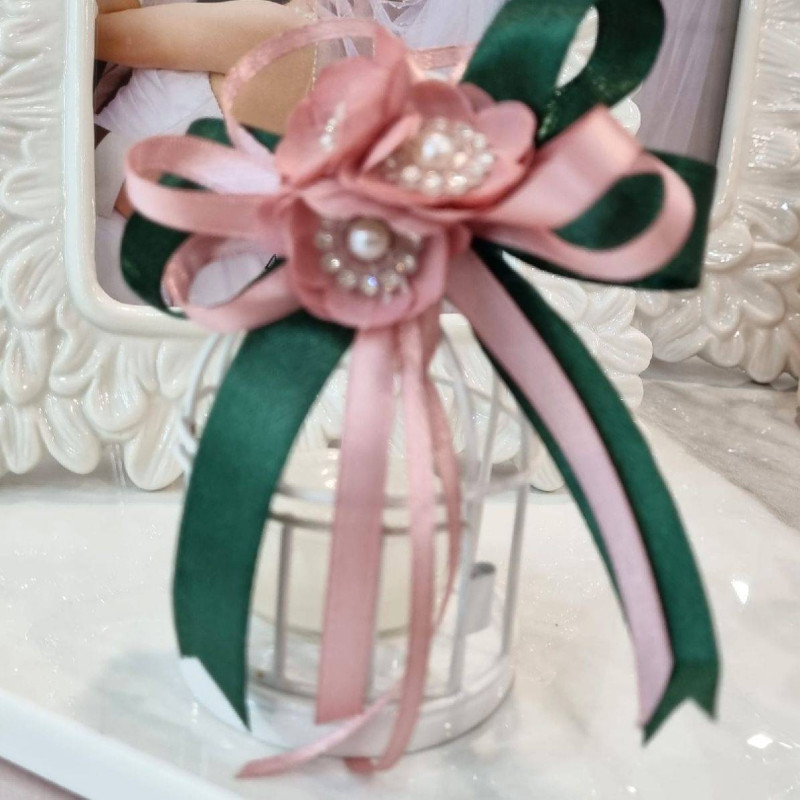 Bomboniere lanterne in metallo gabbietta decorata con candela