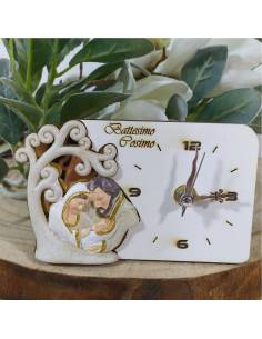 Bomboniere Battesimo Sacra Famiglia orologio personalizzato