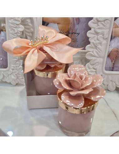 Yankee candle bomboniere rosa porcellana capodimonte