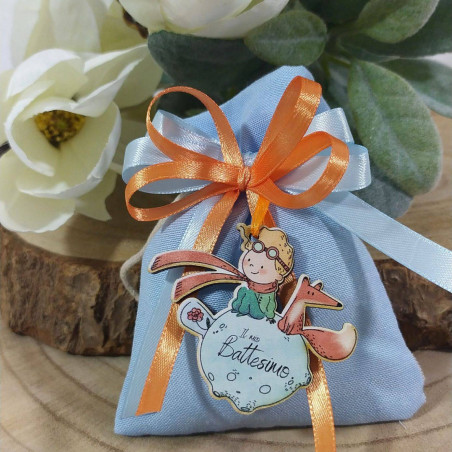 Sacchetti bomboniere il Piccolo Principe tag pendente