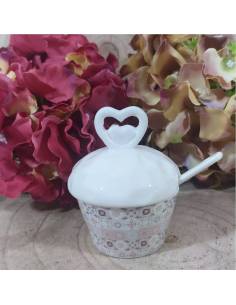 Bomboniere utili zuccheriera cupcake decoro maiolica