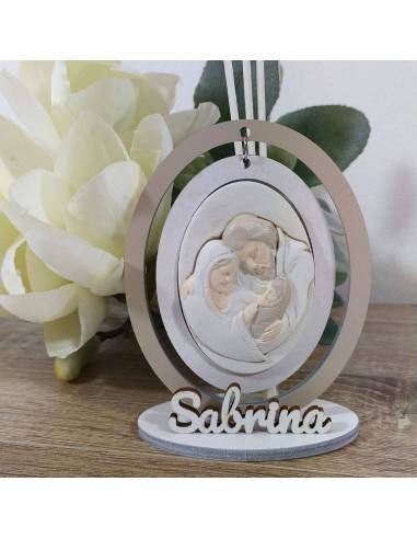 Bomboniera profumatore Battesimo Sacra Famiglia personalizzate