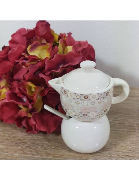 Bomboniere matrimonio utili cucina zuccheriera in ceramica a forma di moka